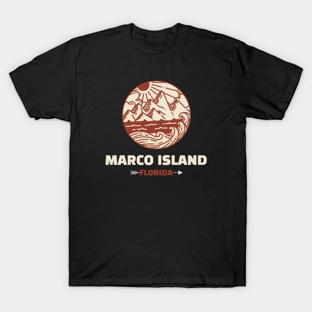 Retro Marco Island T-Shirt by Insert Place Here